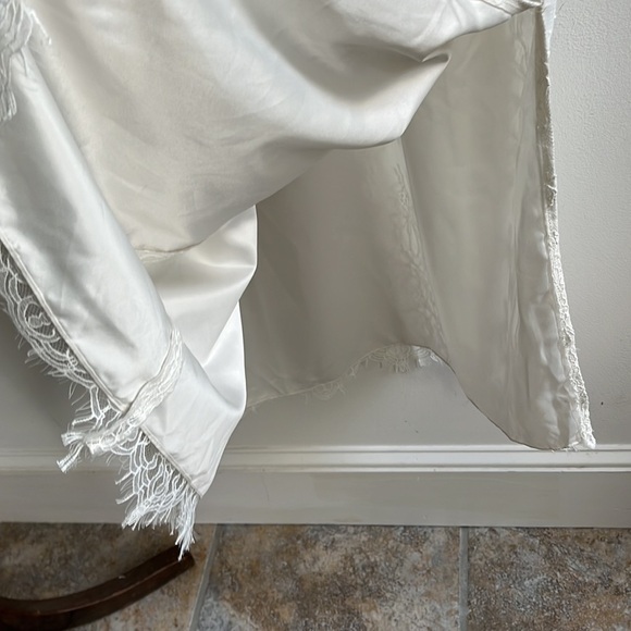 BHLDN Amsale Connie Lace Midi Slip Dress Size 6 Cowl Neck White NWT - Picture 11 of 17